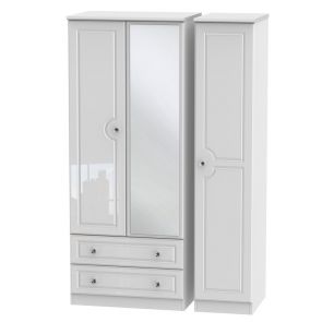 Chantilly Triple 2 Drawer Mirror Robe