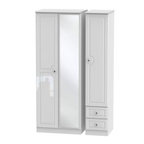 Chantilly Tall Triple Mirror + Drawer Robe