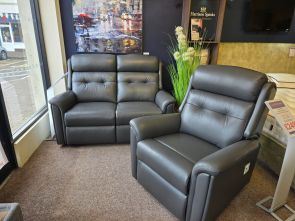 Sherborne Roma 2 seater Leather Sofa with FREE Roma manual reclining armchair. 